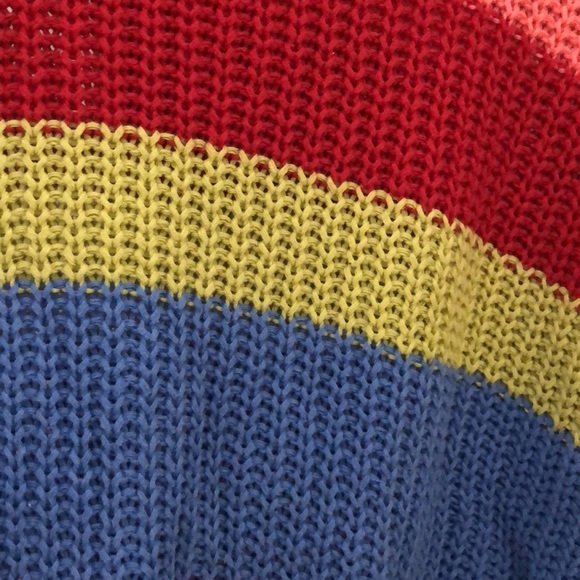 XS American Apparel Stripped Color-Block Sweater - Picture 2 of 5